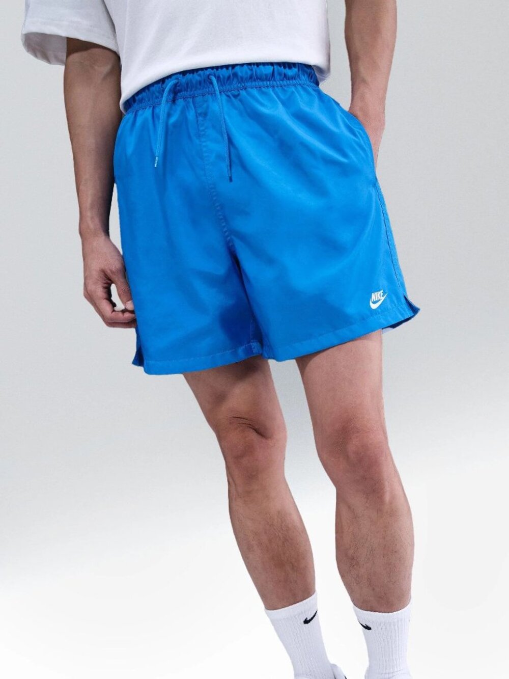 Nike Men's Blue Club Flow Drawstring Breathe Casual Athletic Shorts Size XL
